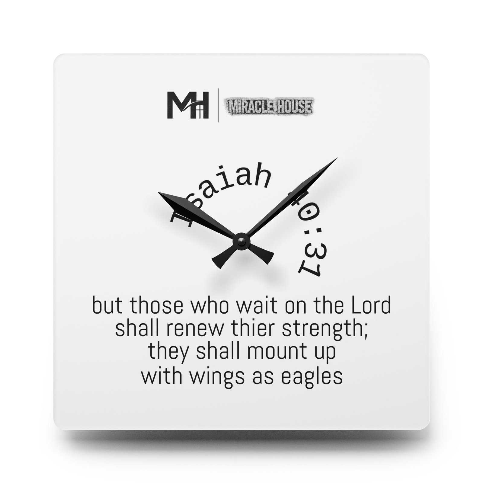 Miracle House Wall Clock – Scripture (Is 40:31) - Image 5