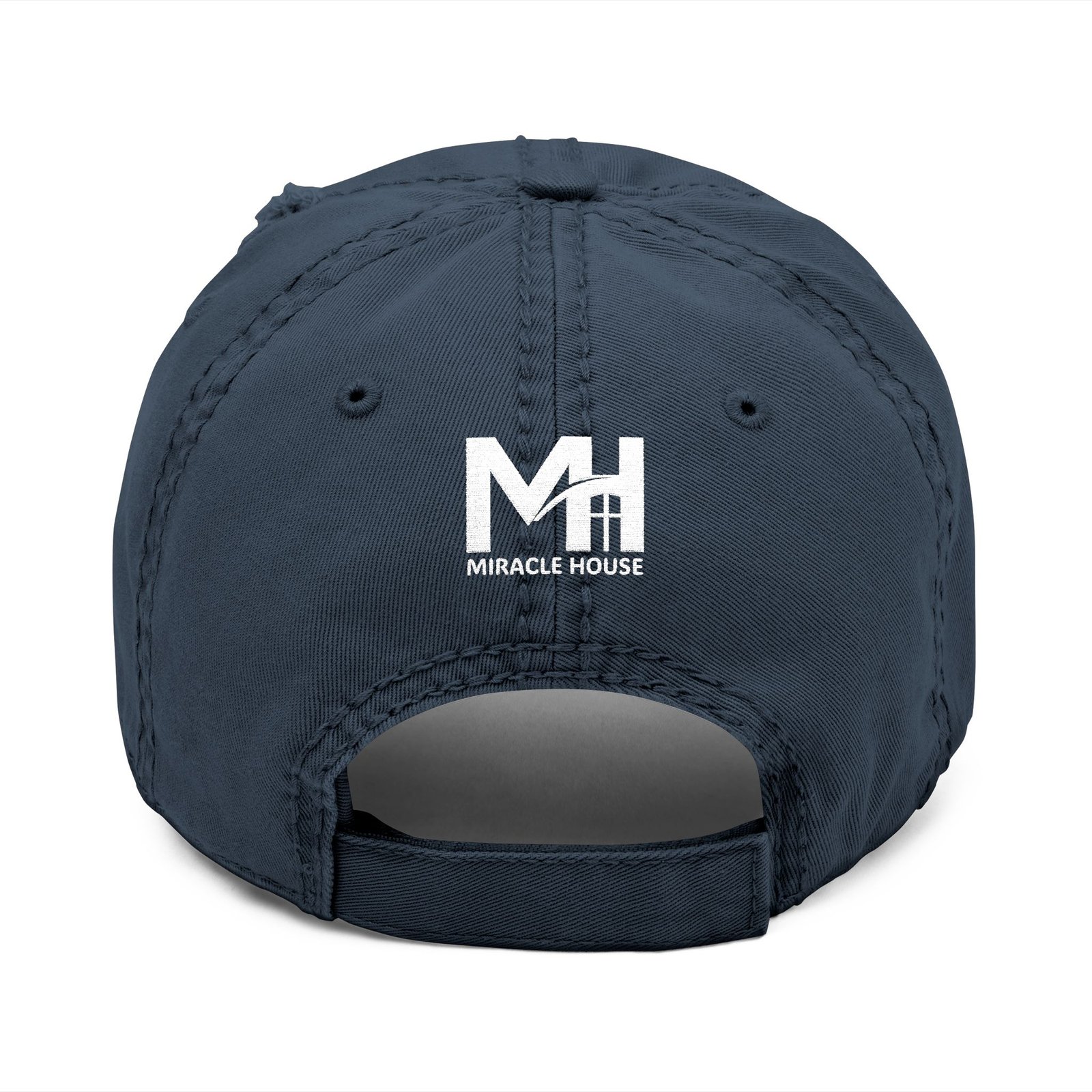 Distressed Embroidered Hat – “New Mind. New Life. Romans 12:2” Christian Cap - Image 10