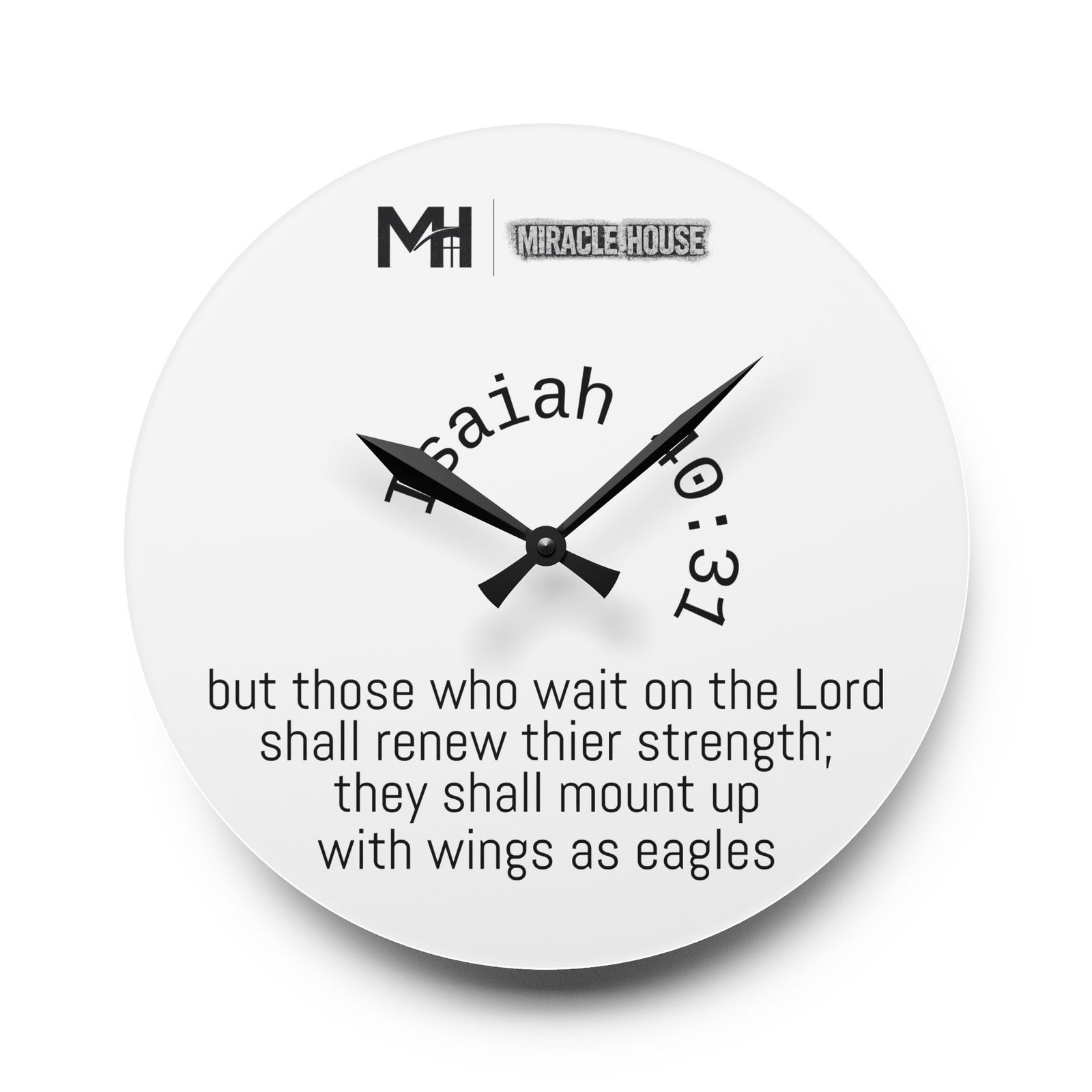 Miracle House Wall Clock – Scripture (Is 40:31) - Image 9