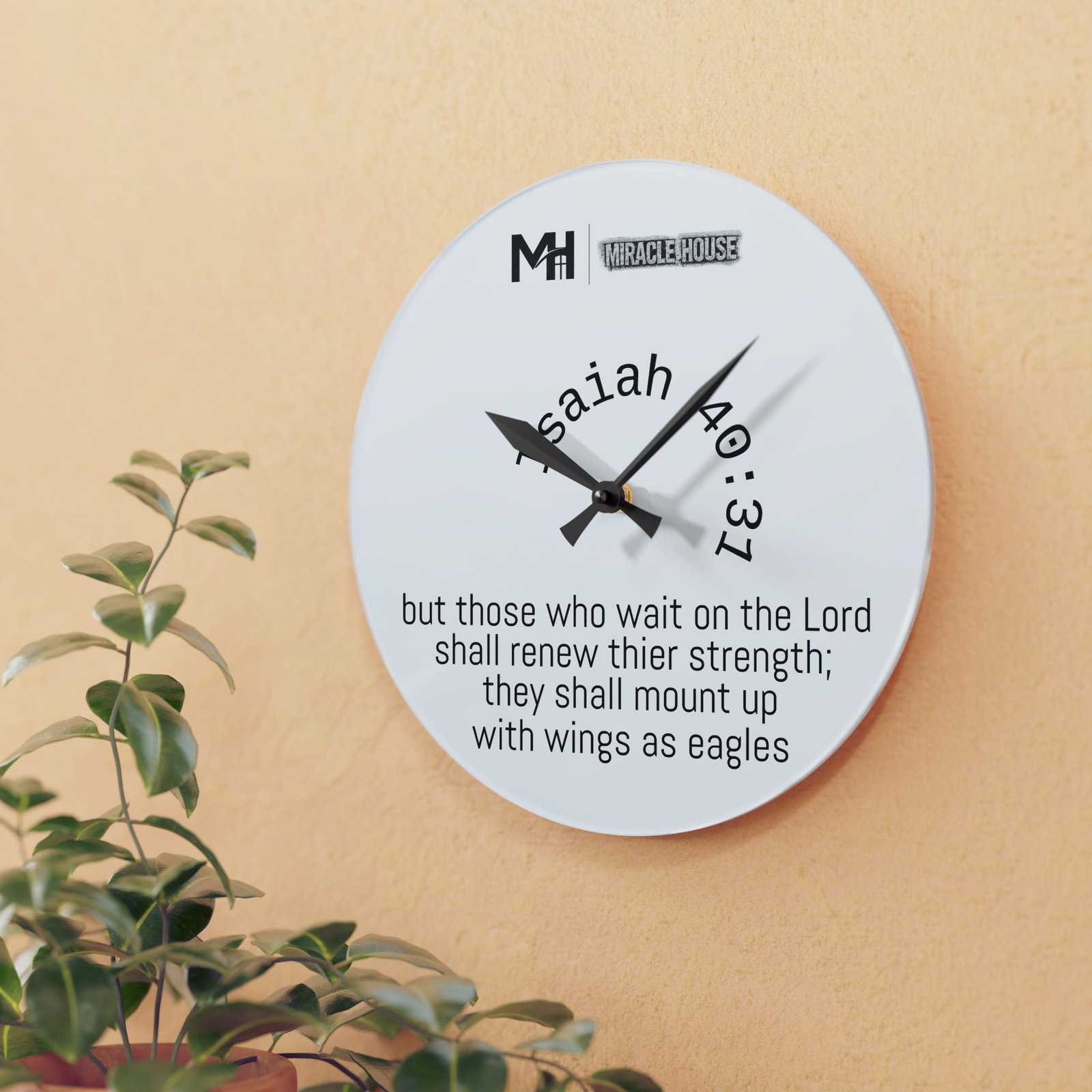 Miracle House Wall Clock – Scripture (Is 40:31) - Image 11