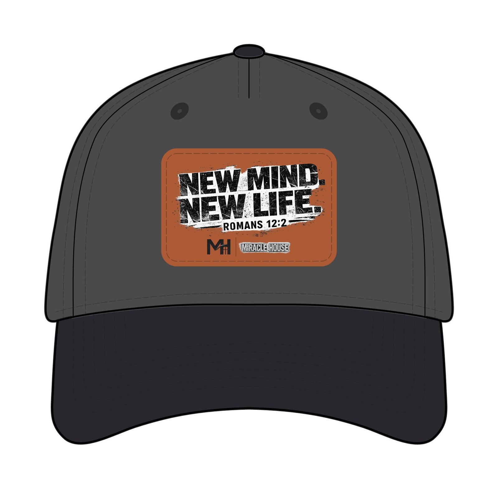 New Mind New Life Leather Patch Baseball Cap — Romans 12:2 Inspirational Hat - Image 7