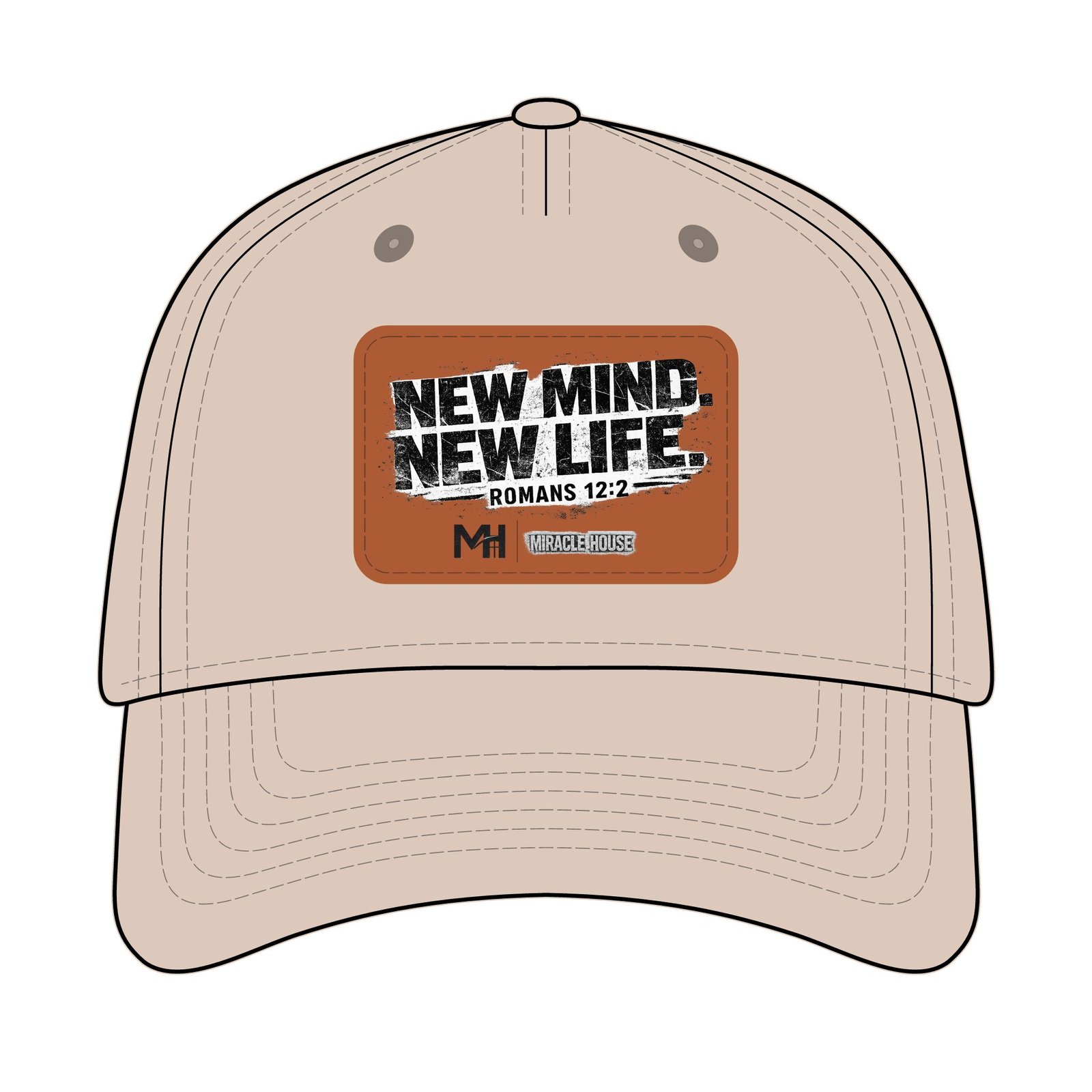 New Mind New Life Leather Patch Baseball Cap — Romans 12:2 Inspirational Hat - Image 13