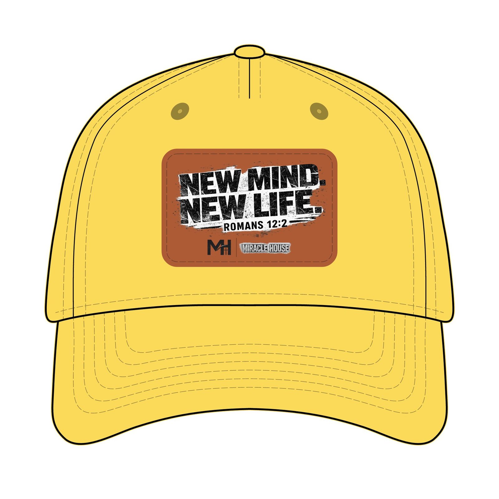New Mind New Life Leather Patch Baseball Cap — Romans 12:2 Inspirational Hat - Image 20