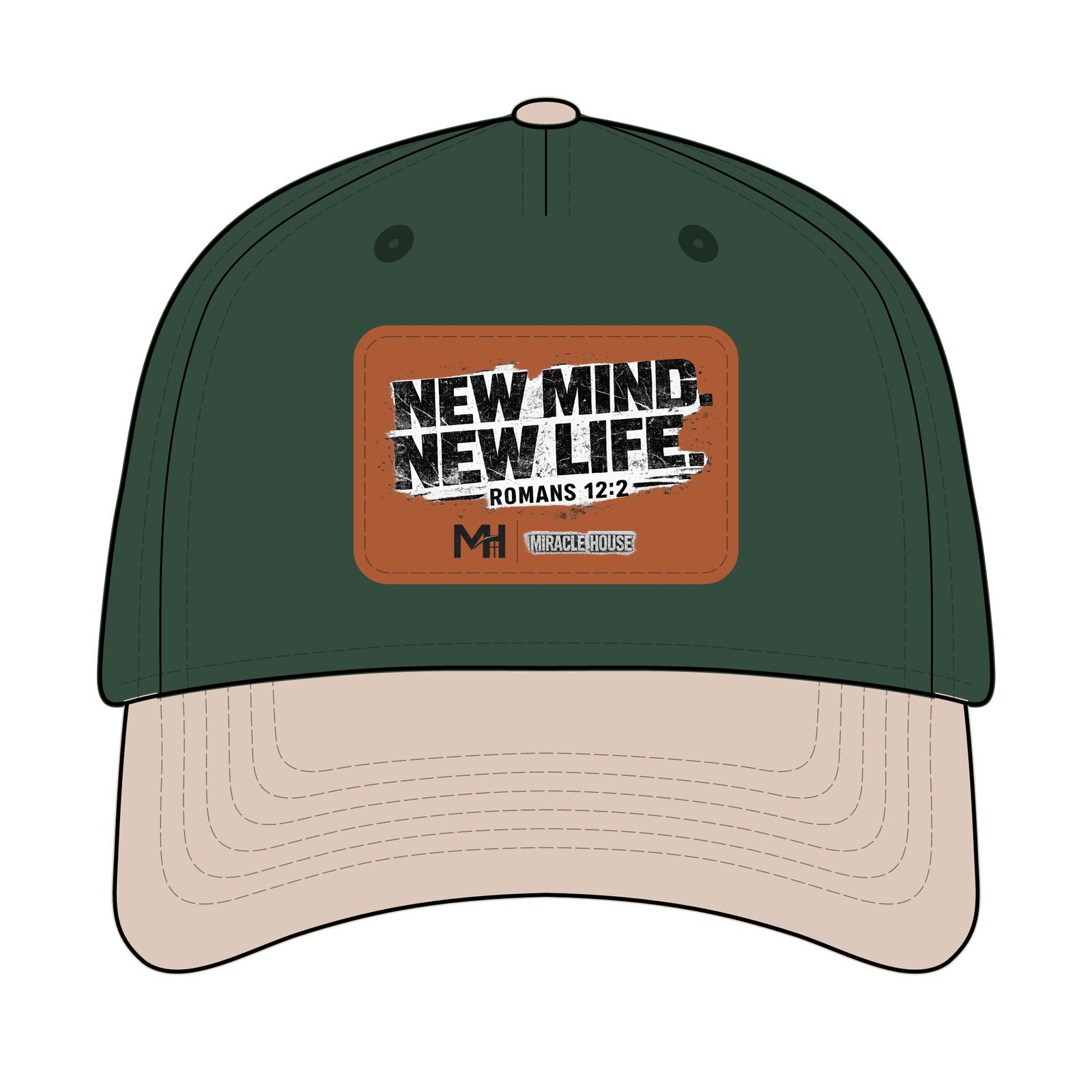 New Mind New Life Leather Patch Baseball Cap — Romans 12:2 Inspirational Hat - Image 22