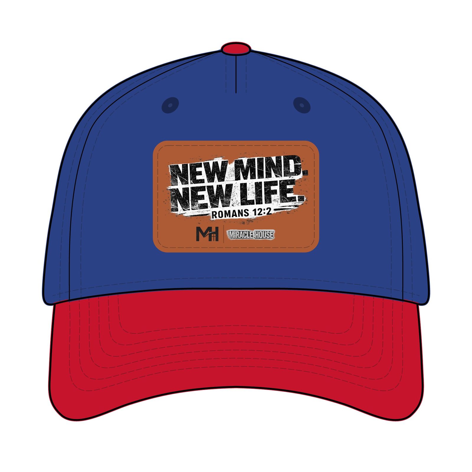 New Mind New Life Leather Patch Baseball Cap — Romans 12:2 Inspirational Hat - Image 24
